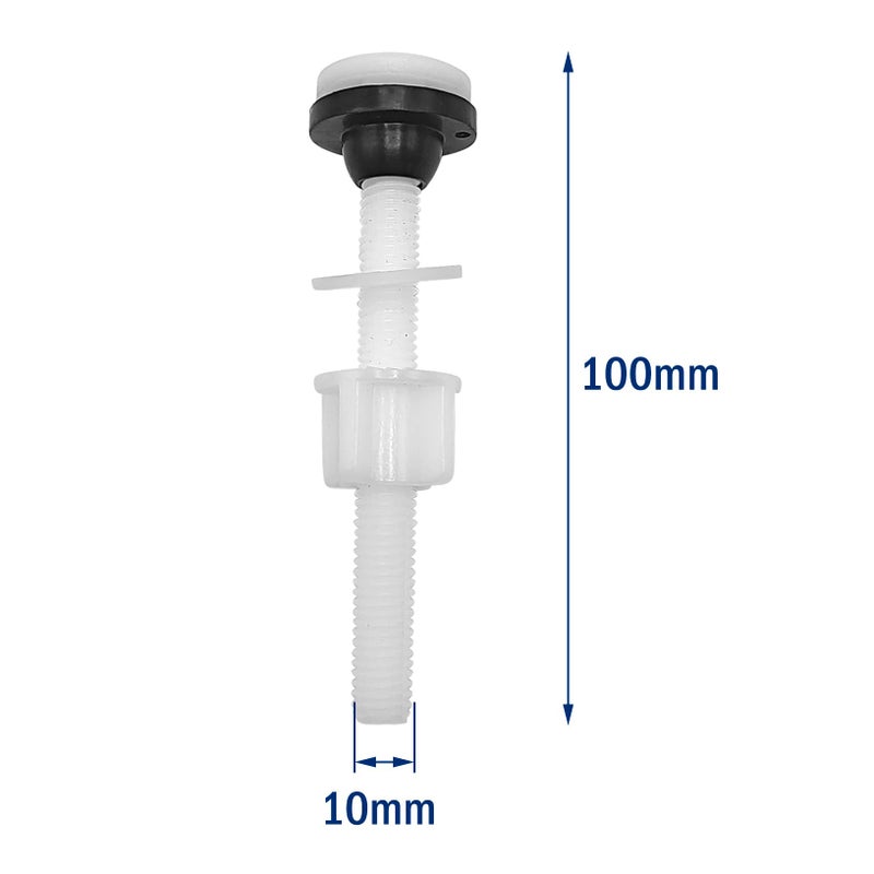 ECUDIS Toilet Tank Plastic Bolts, 4 Pack Tank to Bowl Bathroom Toilet Repair Kits Fitting Screws and Seal Set, Pan Head Bolts Fits Two Piece Toilet(White) - Image 4